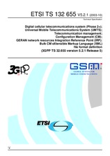 Preview ETSI TS 132655-V5.2.0 30.9.2003