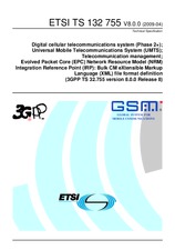 Standard ETSI TS 132755-V8.0.0 23.4.2009 preview