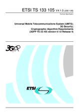 Standard ETSI TS 133105-V4.1.0 31.7.2001 preview