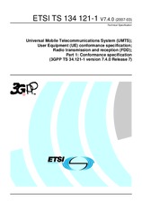 Standard ETSI TS 134121-1-V7.4.0 31.3.2007 preview