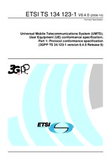 Standard ETSI TS 134123-1-V6.4.0 31.10.2006 preview