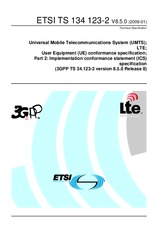 Standard ETSI TS 134123-2-V8.5.0 30.1.2009 preview