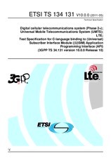 Standard ETSI TS 134131-V10.0.0 19.5.2011 preview