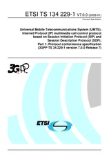 Standard ETSI TS 134229-1-V7.0.0 29.1.2008 preview
