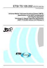 Standard ETSI TS 135202-V5.0.0 27.6.2002 preview