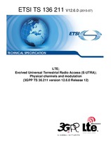 Standard ETSI TS 136211-V12.6.0 27.7.2015 preview