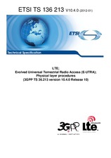 Standard ETSI TS 136213-V10.4.0 19.1.2012 preview