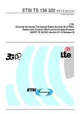 Standard ETSI TS 136322-V9.1.0 28.4.2010 preview