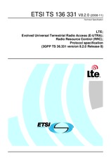 Standard ETSI TS 136331-V8.2.0 4.11.2008 preview