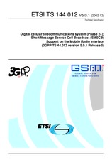 WITHDRAWN ETSI TS 144012-V5.0.0 30.9.2002 preview