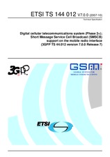 Standard ETSI TS 144012-V7.0.0 8.10.2007 preview