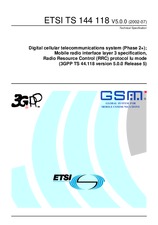 Standard ETSI TS 144118-V5.0.0 31.7.2002 preview