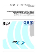 Standard ETSI TS 144318-V6.6.0 31.7.2006 preview