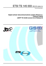Standard ETSI TS 145003-V8.3.0 28.10.2009 preview