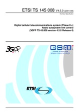 Standard ETSI TS 145008-V4.5.0 31.8.2001 preview