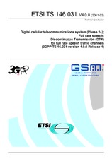 Standard ETSI TS 146031-V4.0.0 31.3.2001 preview