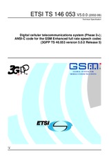 Standard ETSI TS 146053-V5.0.0 30.6.2002 preview
