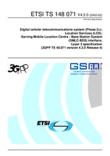 Standard ETSI TS 148071-V4.3.0 26.2.2002 preview