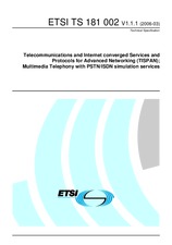 Standard ETSI TS 181002-V1.1.1 7.3.2006 preview