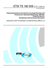 Standard ETSI TS 182008-V1.2.1 6.10.2008 preview