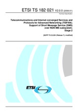 Preview ETSI TS 182021-V2.0.0 15.1.2008