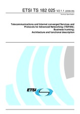 Preview ETSI TS 182025-V2.1.1 11.9.2008