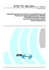 Standard ETSI TS 183004-V1.1.1 7.4.2006 preview