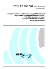 Standard ETSI TS 183004-V2.5.0 6.6.2008 preview