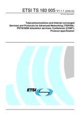 Standard ETSI TS 183005-V1.1.1 30.3.2006 preview