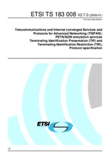 Standard ETSI TS 183008-V2.7.0 23.1.2008 preview