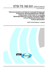 Standard ETSI TS 183031-V2.0.0 5.2.2008 preview