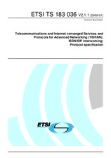 Standard ETSI TS 183036-V2.1.1 22.1.2009 preview