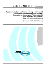 Standard ETSI TS 183041-V1.2.0 11.6.2008 preview