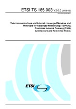 Standard ETSI TS 185003-V2.0.0 4.3.2008 preview
