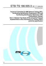 Standard ETSI TS 186005-3-V2.1.1 22.9.2009 preview