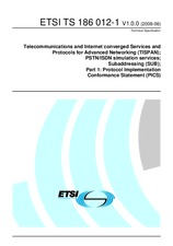 Standard ETSI TS 186012-1-V1.0.0 19.6.2008 preview
