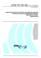 Standard ETSI TS 187001-V1.1.1 28.3.2006 preview