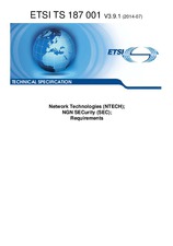 Standard ETSI TS 187001-V3.9.1 18.7.2014 preview