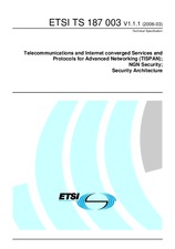 Standard ETSI TS 187003-V1.1.1 27.3.2006 preview