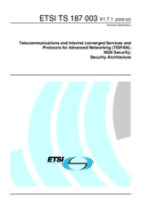 Standard ETSI TS 187003-V1.7.1 5.2.2008 preview