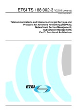 Standard ETSI TS 188002-3-V2.0.0 18.3.2008 preview
