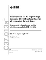 WITHDRAWN IEEE C37.013a-2007 6.6.2007 preview