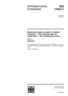 Standard ISO 17641-1:2004 5.8.2004 preview