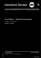 Standard ISO 18:1981 1.12.1981 preview