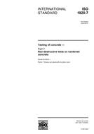 Standard ISO 1920-7:2004 16.7.2004 preview