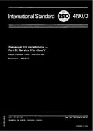 Standard ISO 4190-3:1982 1.3.1982 preview
