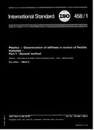 Standard ISO 458-1:1985 14.3.1985 preview