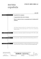 Standard UNE-EN 1005-3:2002+A1:2009 29.7.2009 preview