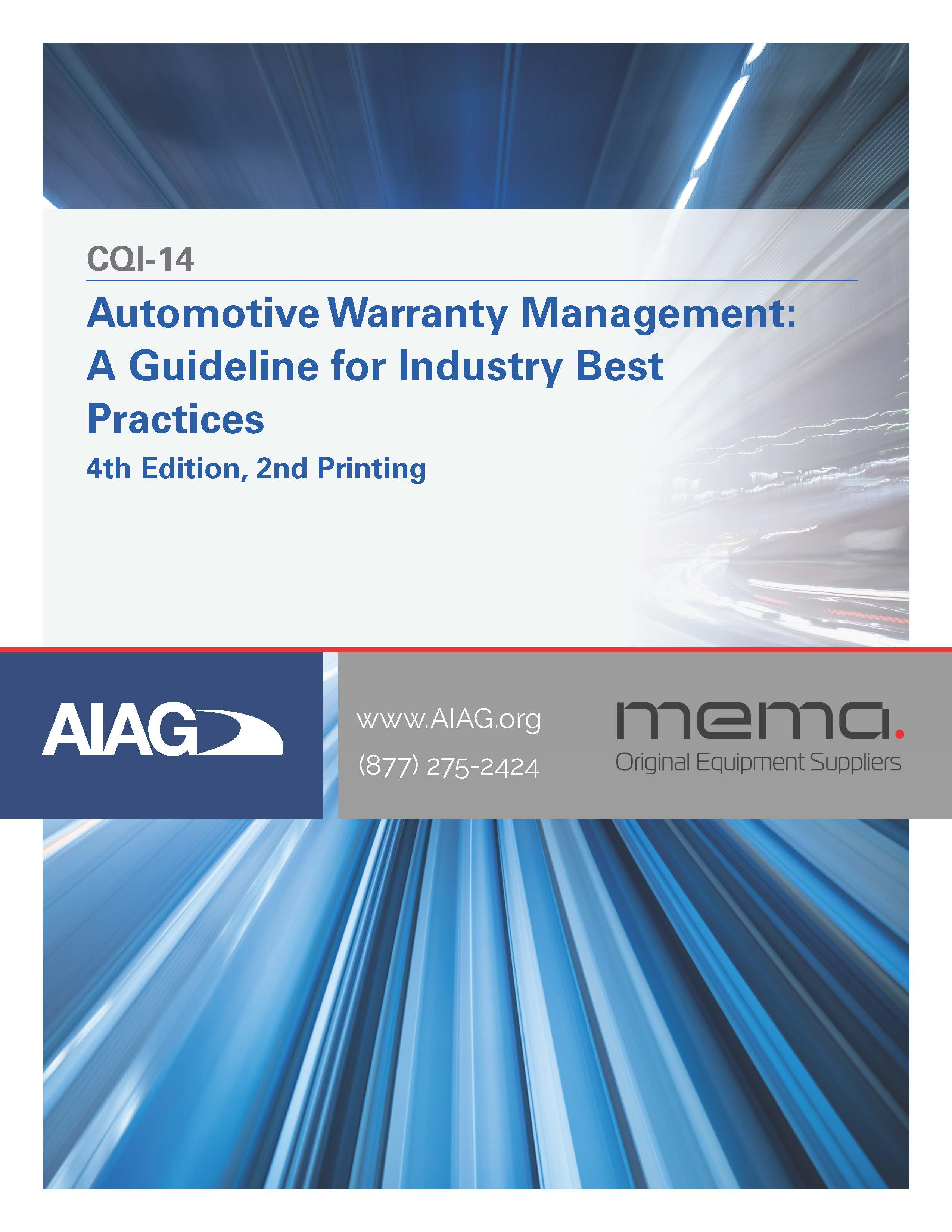 Publications AIAG Automotive Warranty Management 1.4.2022 preview