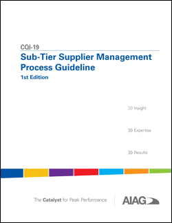 Publications AIAG Sub-Tier Supplier Management Process, Readiness Checklist 1.2.2016 preview